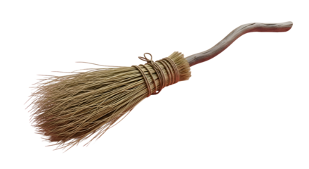 Discover the magic of this rustic, handmade broomstick, perfect for fantasy projects, Halloween themes, or whimsical creative endeavors.