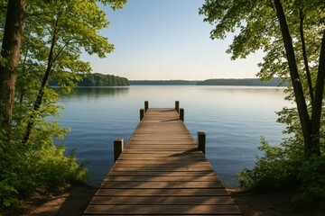 Fototapeta premium A Quiet Lakeside Retreat