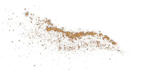 Magical Stardust Sparkle PNG with Glowing Gold Particles, Shine, and Festive Light Effects on Transparent Background