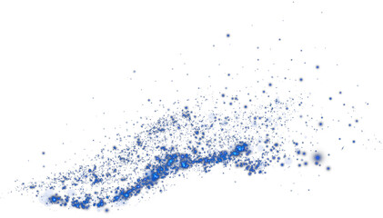 Magical Stardust Sparkle PNG with Glowing Blue Particles, Shine, and Festive Light Effects on Transparent Background