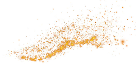 Magical Stardust Sparkle PNG with Glowing Gold Particles, Shine, and Festive Light Effects on Transparent Background