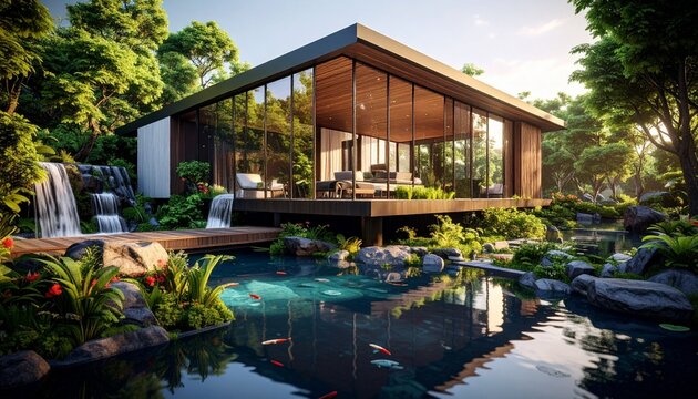 Luxurious pent house or farm house with connected swimming pool