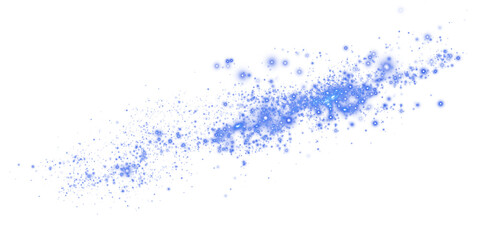 Magical Stardust Sparkle PNG with Glowing Blue Particles, Shine, and Festive Light Effects on Transparent Background