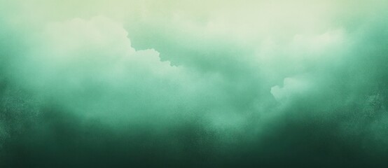 Soft green and teal gradient background with a textured, cloud-like atmospheric effect conveying calm and tranquility
