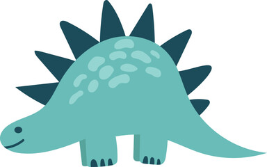 Cute Dinosaur Cartoon Illustration.  Adorable vector dinosaur character design for kids and creative projects