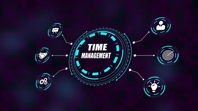 Time management strategies for improved productivity and task prioritization in professional environments. business concept, 4k video
