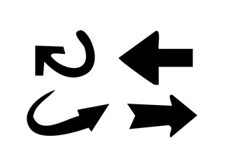 Black and White Abstract Arrow Icons Collection