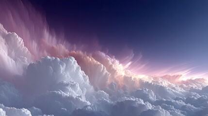 Cosmic Cloud Effect And Nebula Sunset Sky