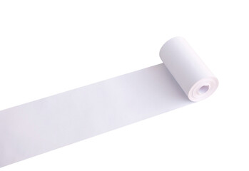 Obraz premium roll of white paper on white background isolated