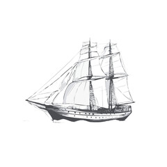 ship isolated on white background