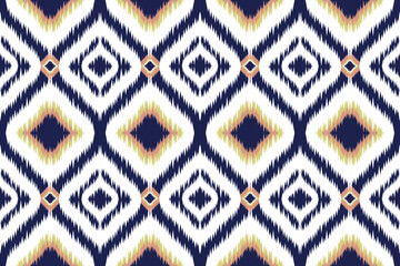 Native Abstract geometric Ikat pattern seamless