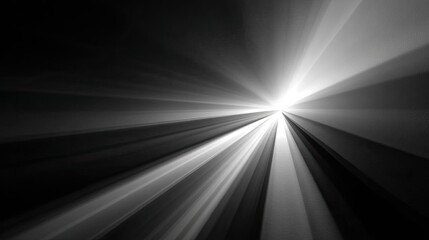 Grayscale Abstract Background with Gradient Lighting and Radiating Lines