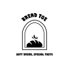 BREAD LOGO DESIGN VECTOR BLACK AND WHITE
