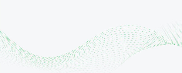 Abstract green wave banner.