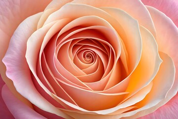 Close-up of a pink and orange rose flower petals