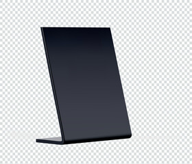 Plastic and acrylic table talker, promotional upright menu table tent sign holder, table menu card display stand picture frame for mock up and template design. © Margarita 