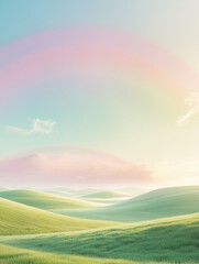 rainbow over the field