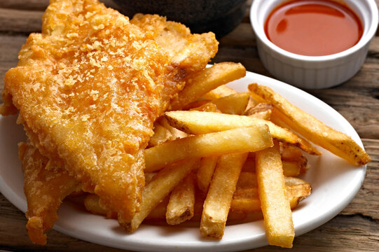 Crispy Deep Fried Cod with Golden Fries | Classic Fish and Chips Meal in 4K Ultra HD | Delicious Fried Seafood with French Fries