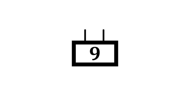 Animated Calender icon isolated .Time and date Managements Schedule icon isolated .Calender schedule 9.