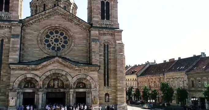 Exterior view of the great orthodox cathedral in timisoara, romania