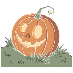 orange pumpkins cute watercolor illustration - ideal for autumn greeting cards, feminine seasonal decor, or cozy fall-themed designs. Watercolor Halloween Collection Pumpkins. orange pumpkins vector	