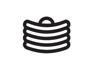 Soft corduroy fabric texture icon in minimal clean vector art