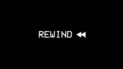 animated VHS rewind button overlay - Powered by Adobe