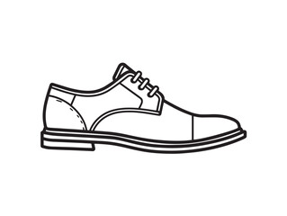 Elegant derby shoes icon in clean minimal formal wear vector