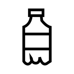 illustration of bottle of water outline icon