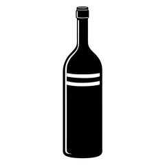 wine bottle vector illustration