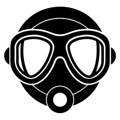 gas mask on white background