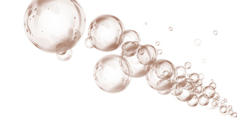 Chocolate brown soap bubbles, liquid sphere, foam freshness, underwater floating, vibrant dew, abstract shine, washing concept.