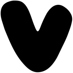 Sketch Alphabet  hand drawn, V