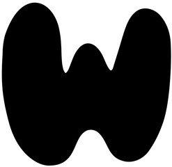 Sketch Alphabet  hand drawn, W