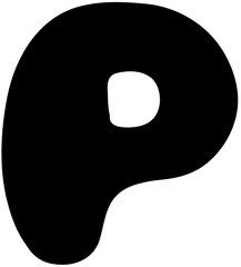 Sketch Alphabet  hand drawn, P