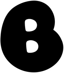 Sketch Alphabet  hand drawn, B