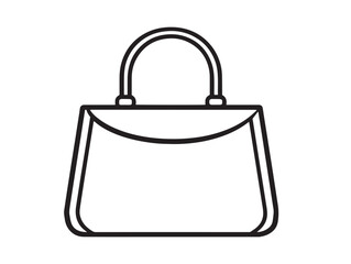 Fashionable handbag design icon in elegant vector drawing