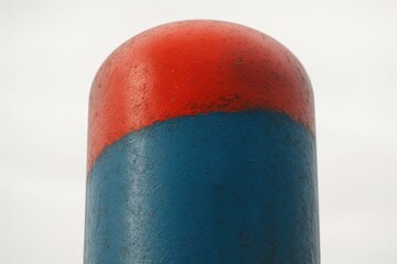 Red and Blue on a Textured Cylinder