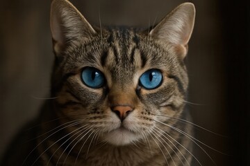 The Mysterious Blue Eyes of a Tabby Cat