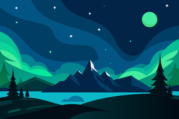 Obraz premium beneath the northern veil