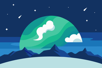 Naklejka premium dancing skies of the arctic circle