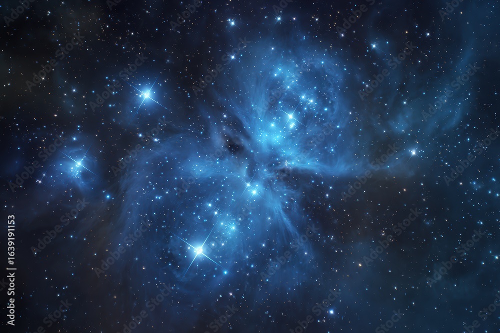 Canvas Prints exploring the depths of a distant star cluster in a cosmic journey through the vastness of space fil