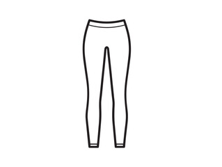 Stylish leggings fashion wear in minimal vector art