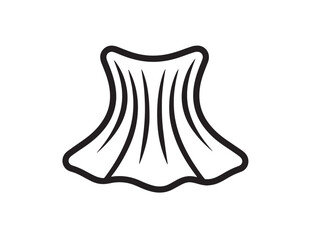 Flexible lycra fabric icon in minimal vector illustration