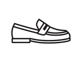 Stylish loafers shoes design in clean vector art