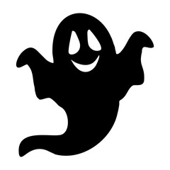 Cute Cartoon Ghost Silhouette