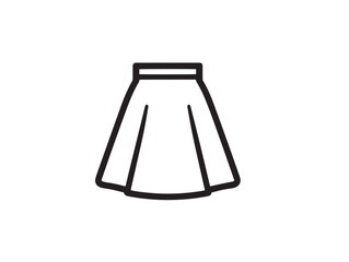 Chic maxi skirt illustration with smooth vector outline artwork