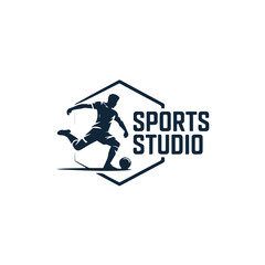 Sports Studio Athlete Silhouette Badge

