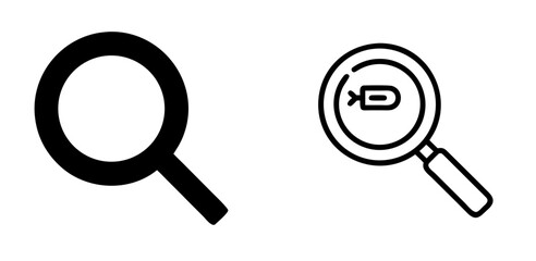 Search Icon Magnifying Glass and Exploration Tool for Finding Information