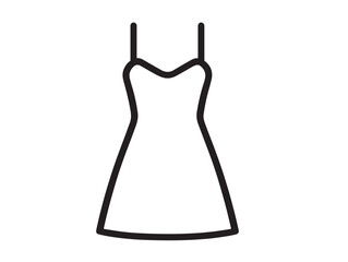 Elegant nightgown sleepwear icon in minimal clean vector design